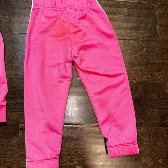 Toddler Girl Nike Jogging FZ Set Pink and Leopard Print Tracksuit Size 2T - Picture 16 of 16